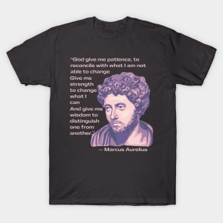 Marcus Aurelius Portrait and Quote T-Shirt